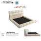 Cadenza Premium Fabric Panel Bed Frame | Modern Luxury Bedroom | Queen/King Size Bed Grandeur Furnishings