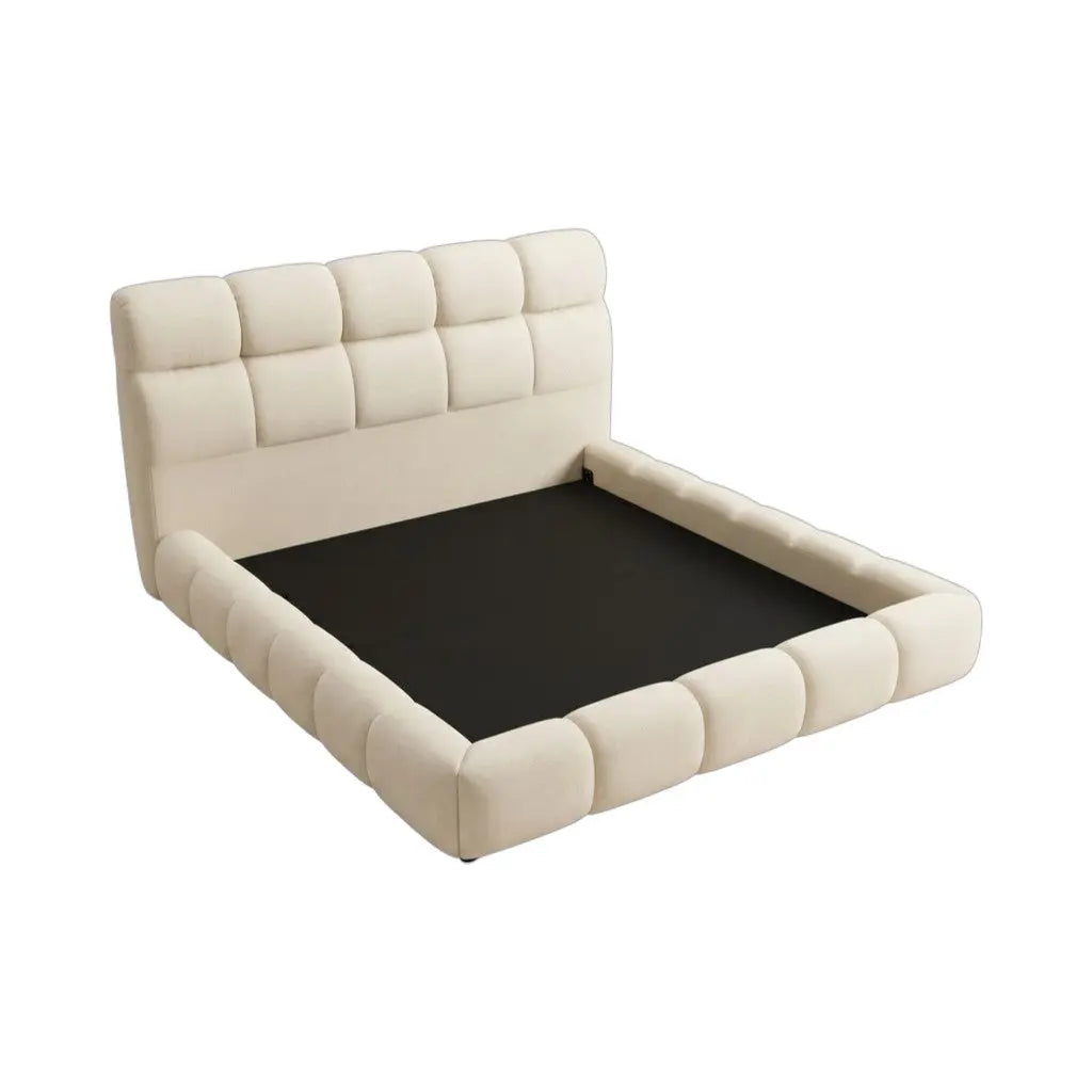 Cadenza Premium Fabric Panel Bed Frame | Modern Luxury Bedroom | Queen/King Size Bed Grandeur Furnishings