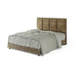 Modern Fabric Upholstered Bed Frame with Padded Vertical Panel Headboard
