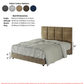 Modern Fabric Upholstered Bed Frame with Padded Vertical Panel Headboard