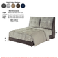 Modern Upholstered Bed Frame with Plush Tufted Headboard
