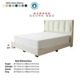 Cream Mirage bed with colour options and dimensions