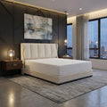 Cream Mirage bed in a softly lit bedroom