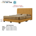 Ochre Restino bed with colour options and dimensions