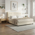 Valenx Designer Divan Bed - Vertical Tufted Headboard with Moisture Proof Fabric Grandeur Furnishings