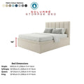 Cream Solvaré bed with colour options and dimensions