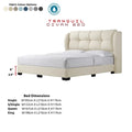 Tranquil Luxury Fabric Divan Bed Frame | High Winged Cushion Headboard Grandeur Furnishings