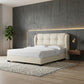 Tranquil Luxury Fabric Divan Bed Frame | High Winged Cushion Headboard
