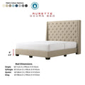Beige Aurette bed with colour options and dimensions