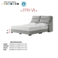Opelle Fabric Bed Frame with Cushioned Headboard
