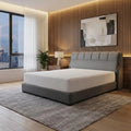 Olera Divan Bed Frame - Luxury Cushioned Headboard with Wing Design Grandeur Furnishings
