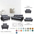 Modern PU Leather Fabric Sofa Set | 3-Seater, 2-Seater & Armchair Grandeur Furnishings