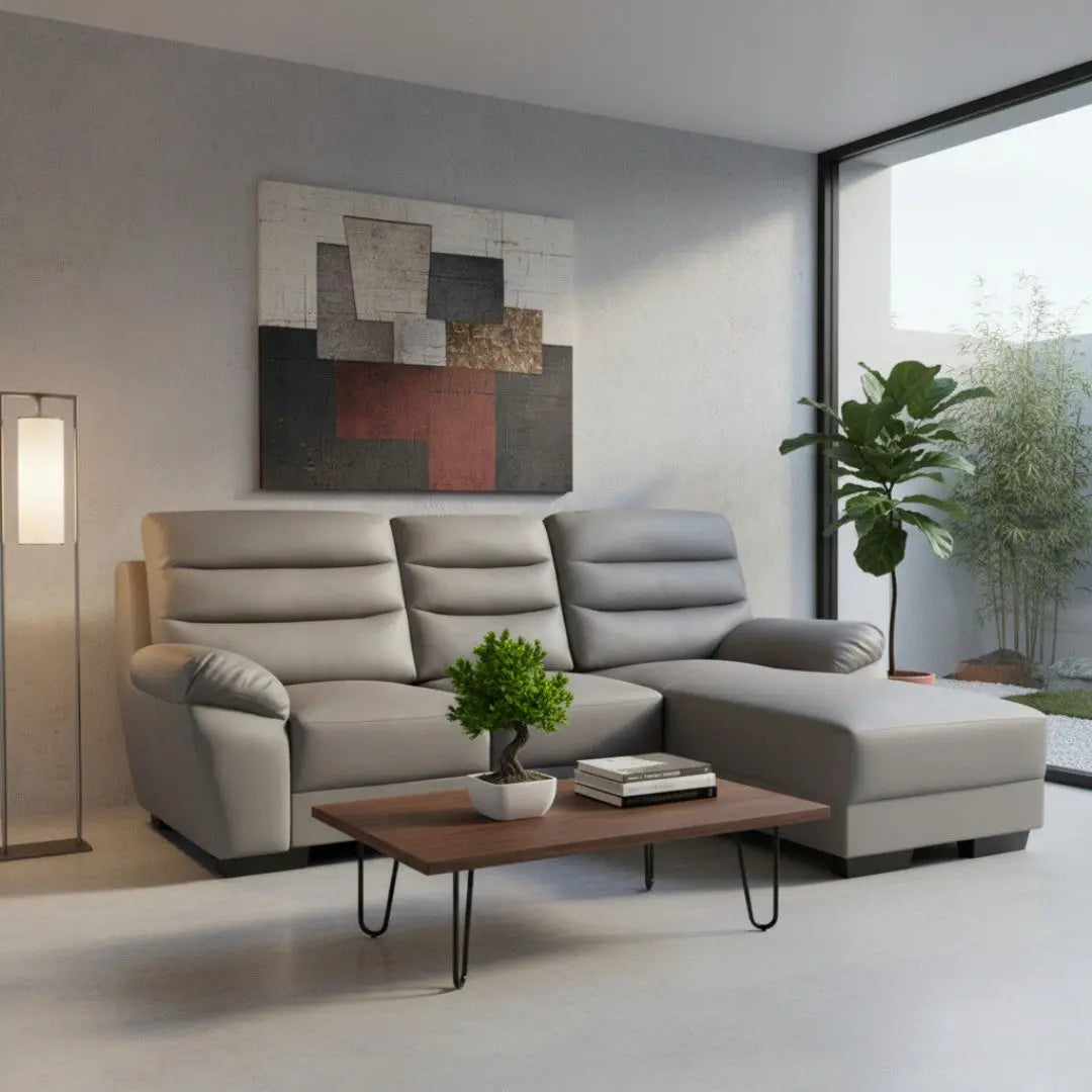 Contemporary L-Shape Sofa Grandeur Furnishings
