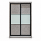 Front view of Alden grey two-door sliding wardrobe