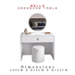 BELLE Modern White Dressing Table Set with LED Mirror & Stool Grandeur Furnishings