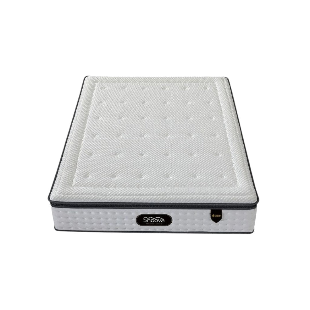Snoova Prestige Natural Latex Pillow Top Mattress - Cooling Ice Silk Fabric & 7-Zone Pocket Springs Grandeur Furnishings