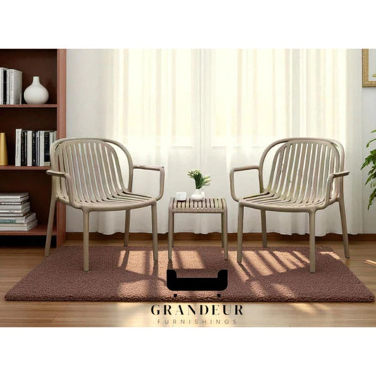 Outdoor Chair Set with Table - Comfortable and Durable Khaki