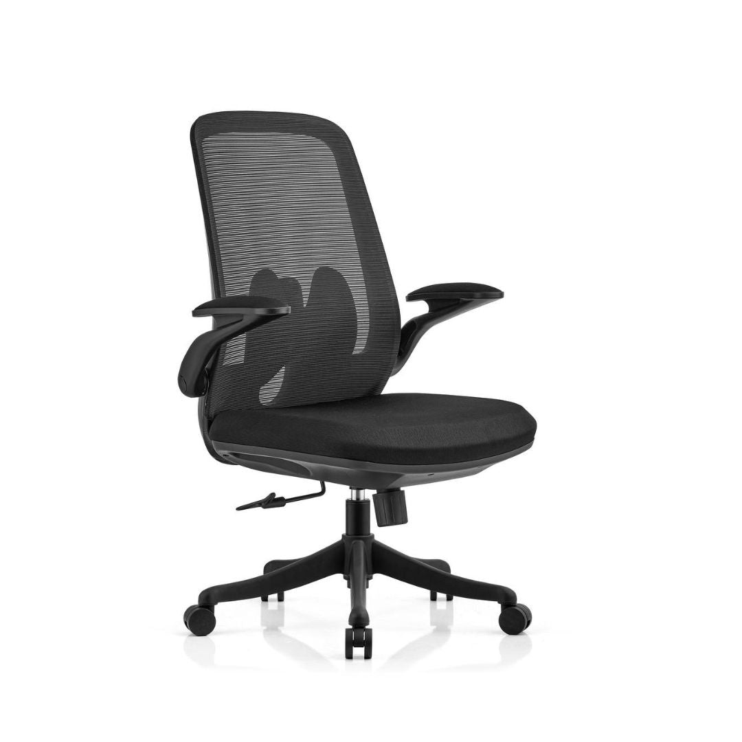 Breathable Mesh Office Chair with Liftable Armrests, Adjustable Lumbar Support & Tilt Lock