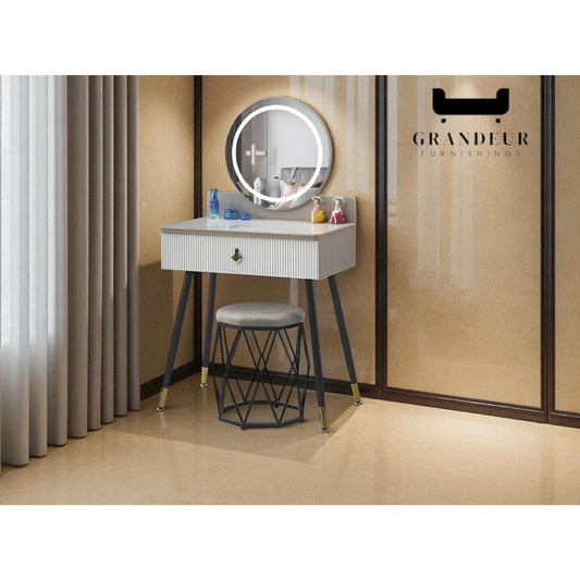 Vanity Table with LED Mirror  Bedroom Dresser Set