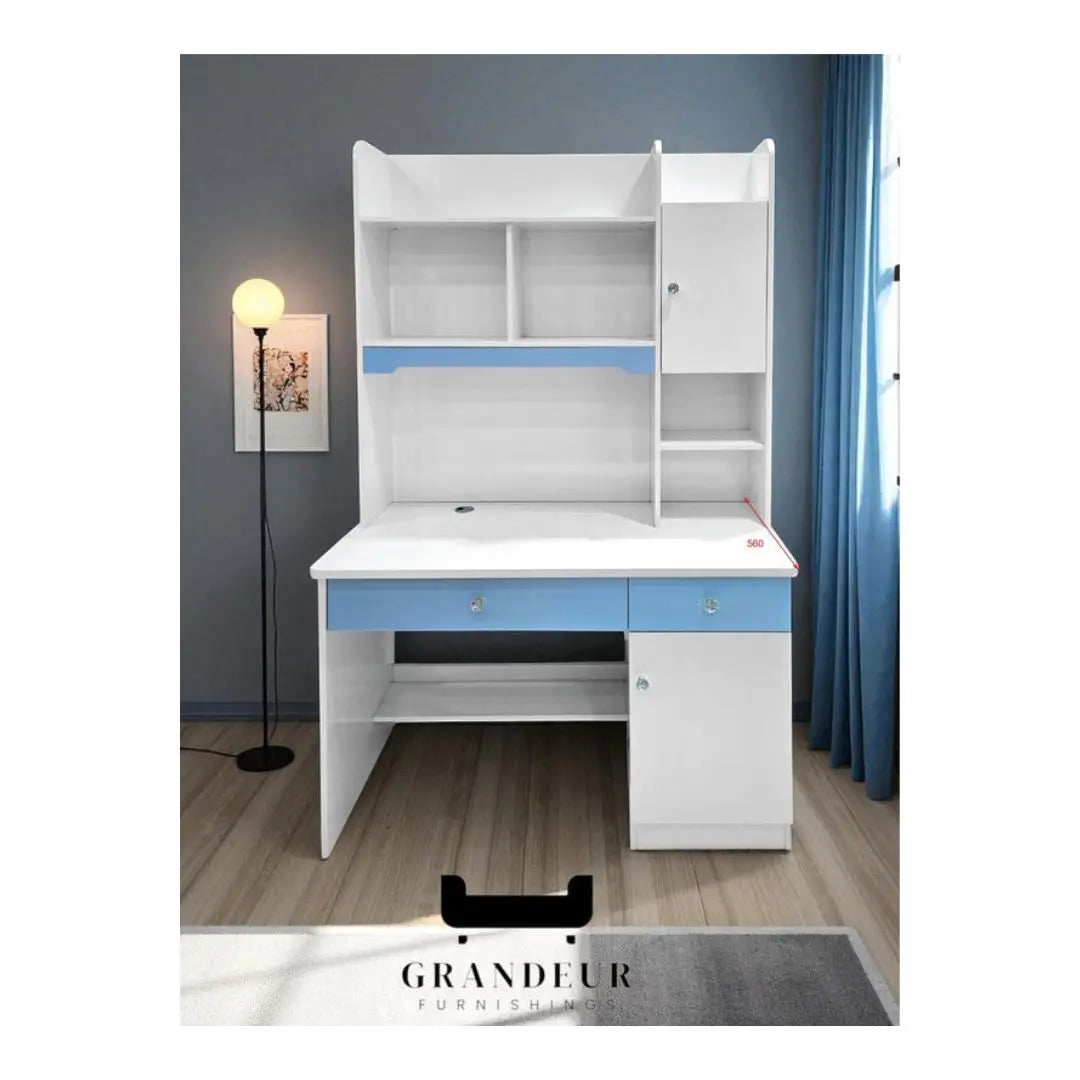 Study Table with Shelves and Storage | Integrated Workspace Desk ...