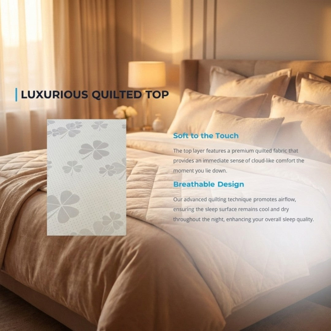 ZenSupport 8" Rebond Foam Mattress - Medium Firm Orthopedic Mattress with Quilted Fabric Top