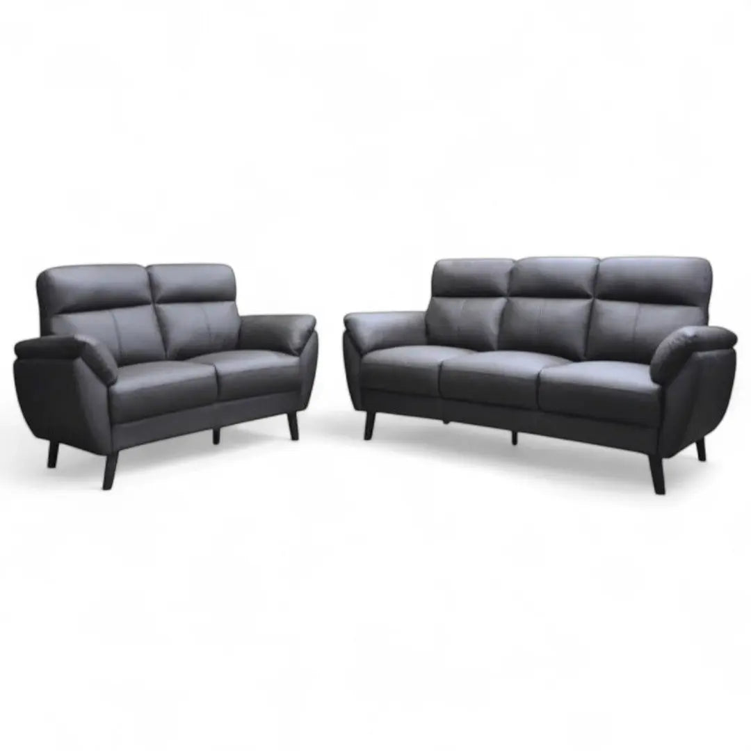Modern PU Leather Fabric Sofa Set | 3-Seater, 2-Seater & Armchair Grandeur Furnishings